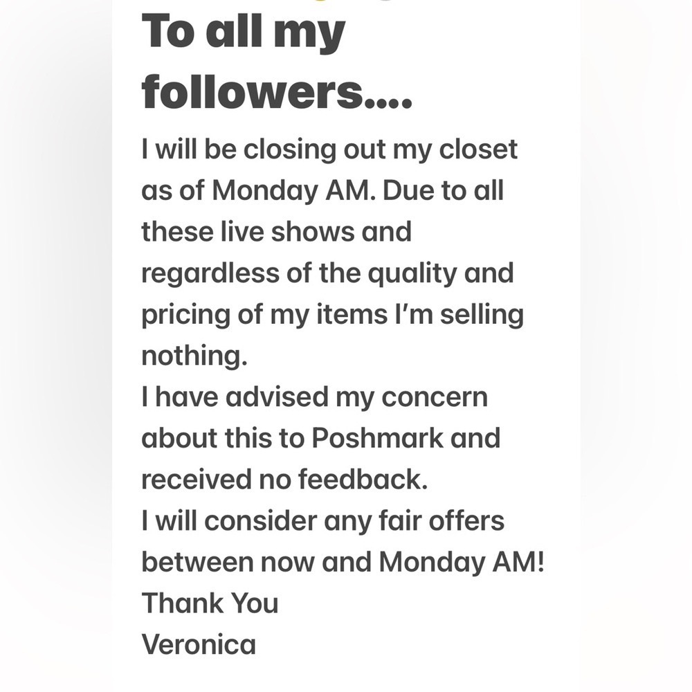 Please read my comments… All prices slashed today!